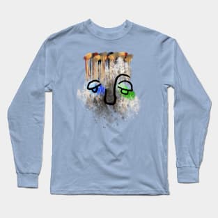 Abstract Face Long Sleeve T-Shirt